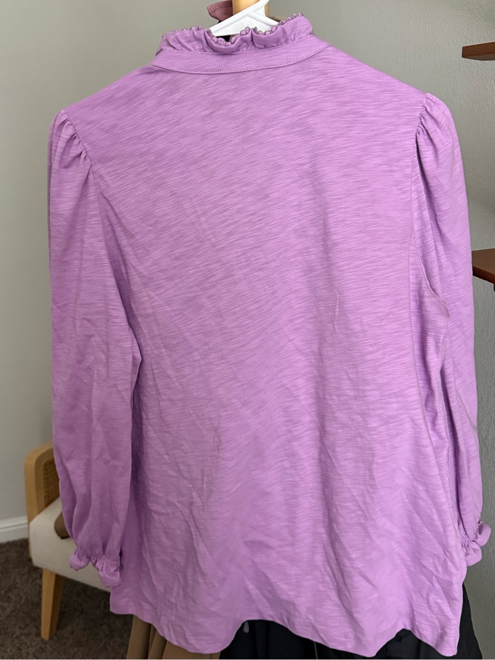 Emily Pom Trim Ruffle Shirt - Picture 4 of 4